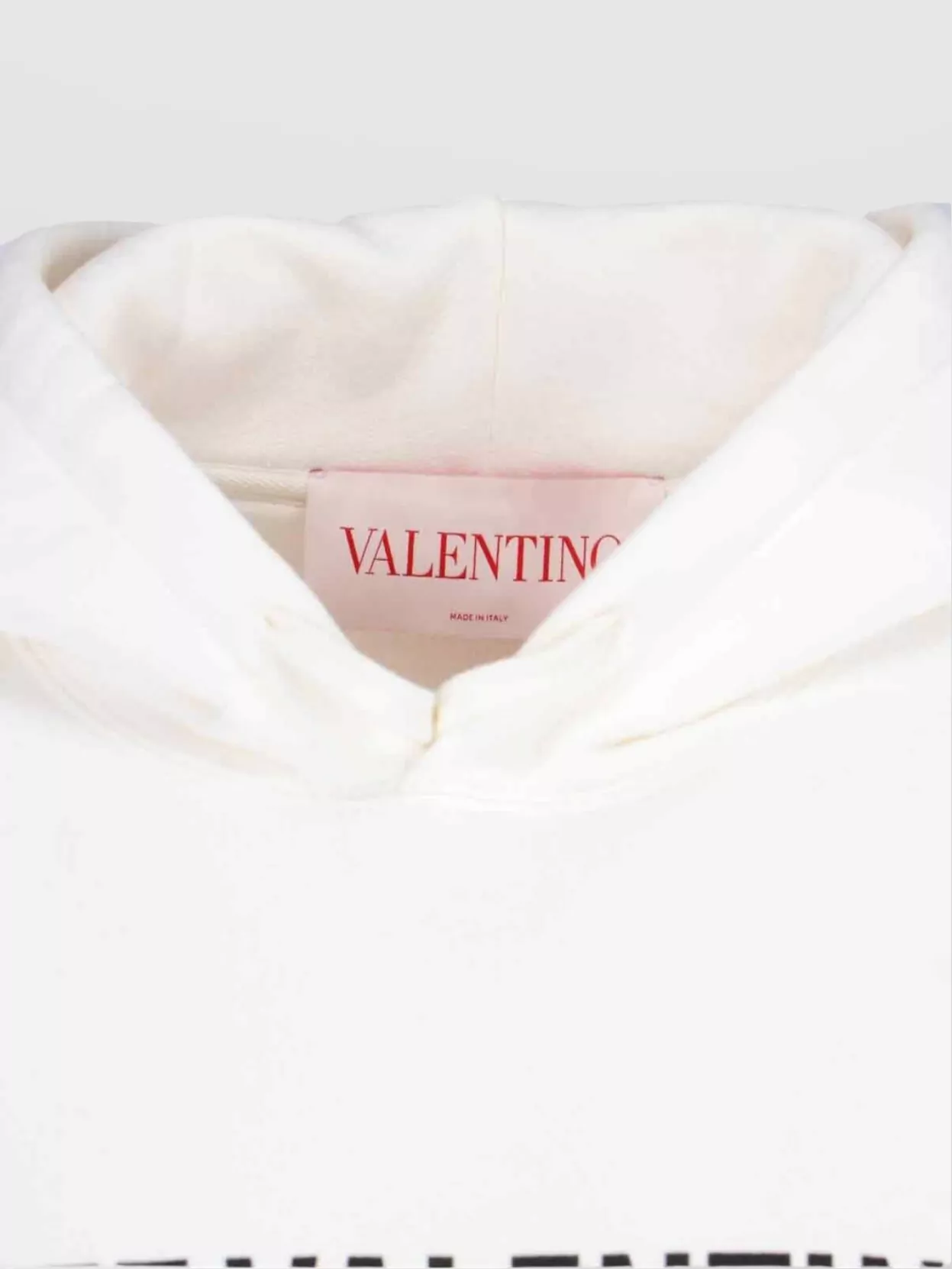 Valentino Hooded Kangaroo Pocket Ribbed Cuffs Sweater