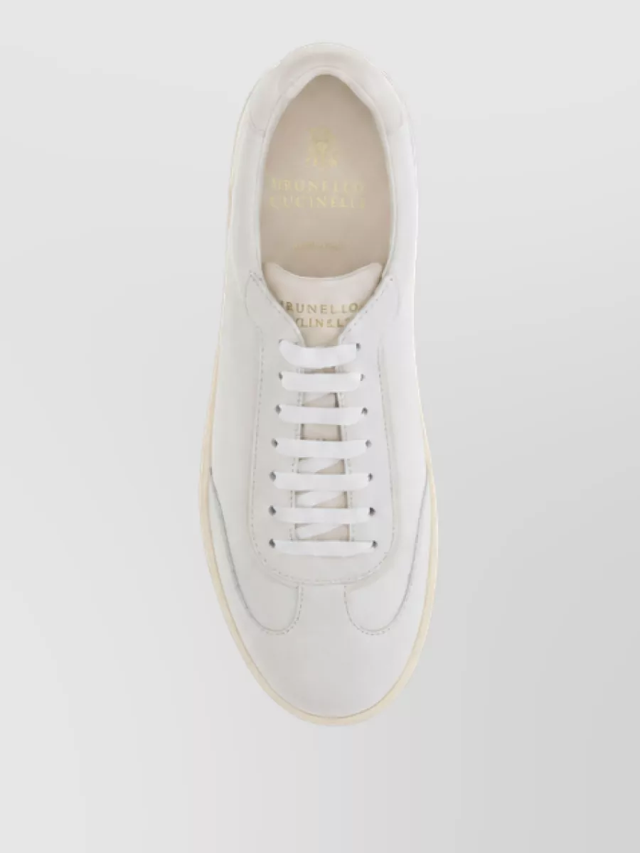 Brunello Cucinelli Leather Lace-Up Sneakers