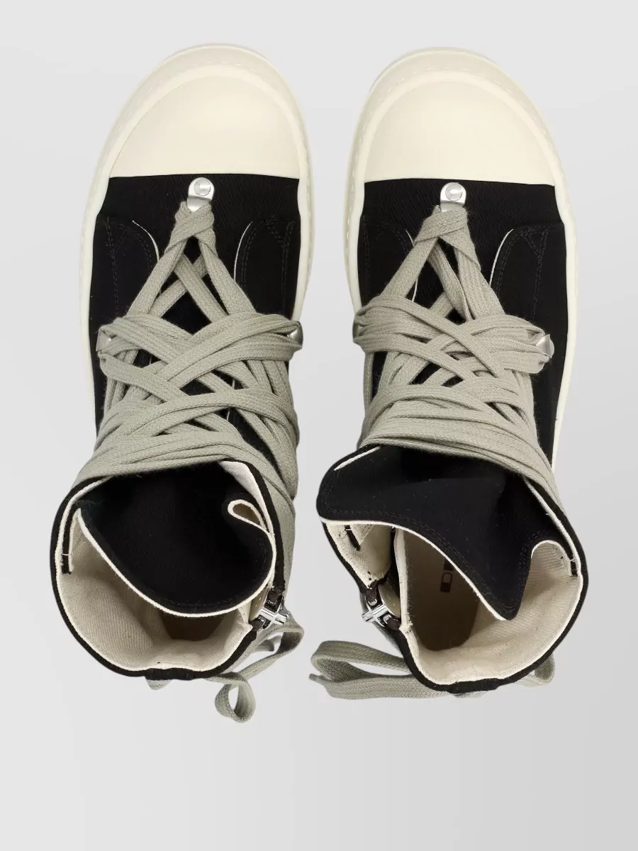 Rick Owens Drkshdw Denim High-Top Sneakers