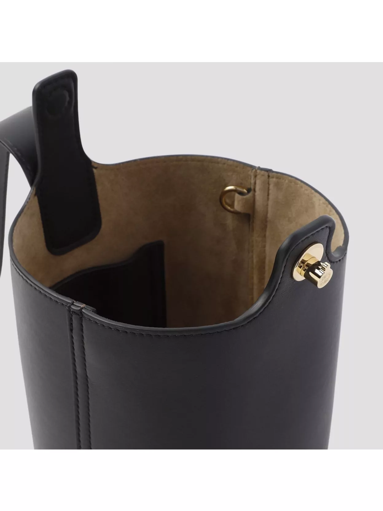 Loewe Mini Pebble Leather Bucket Bag In Black