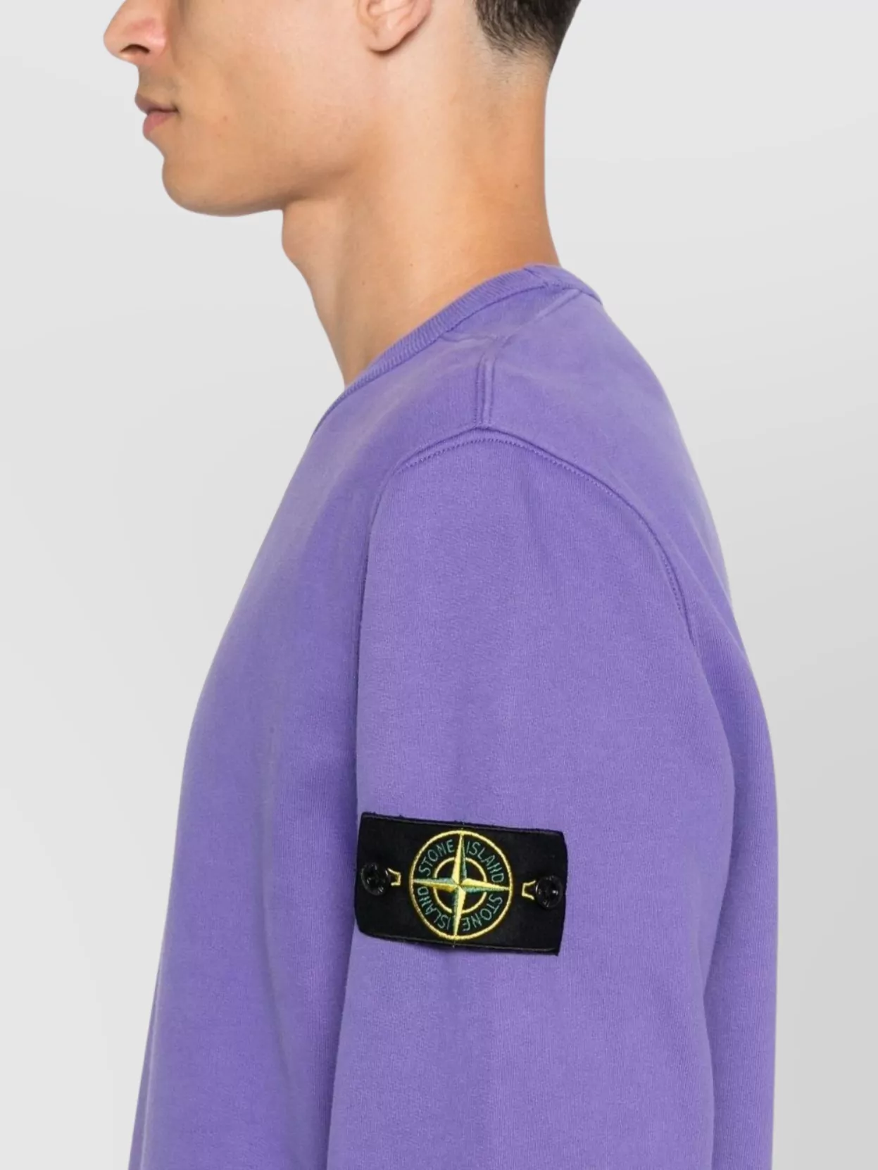 Stone Island Ribbed Crew Neck Sweatshirt