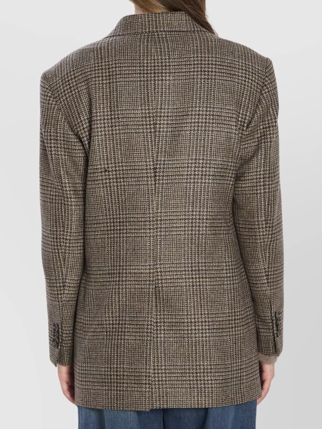 Tagliatore Check Blazer Peak Lapels In Multi