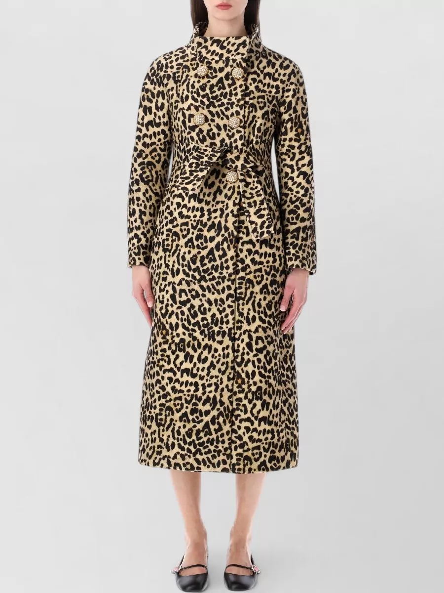 Valentino Garavani Animalier double-breasted coat