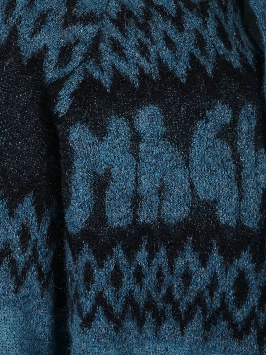 Magliano Graphic Pattern Long Sleeve Wool Sweater