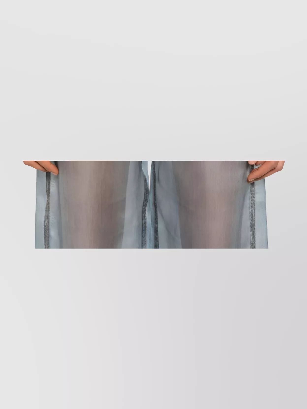 Haikure Sheer Overlay Wide-Leg Trousers