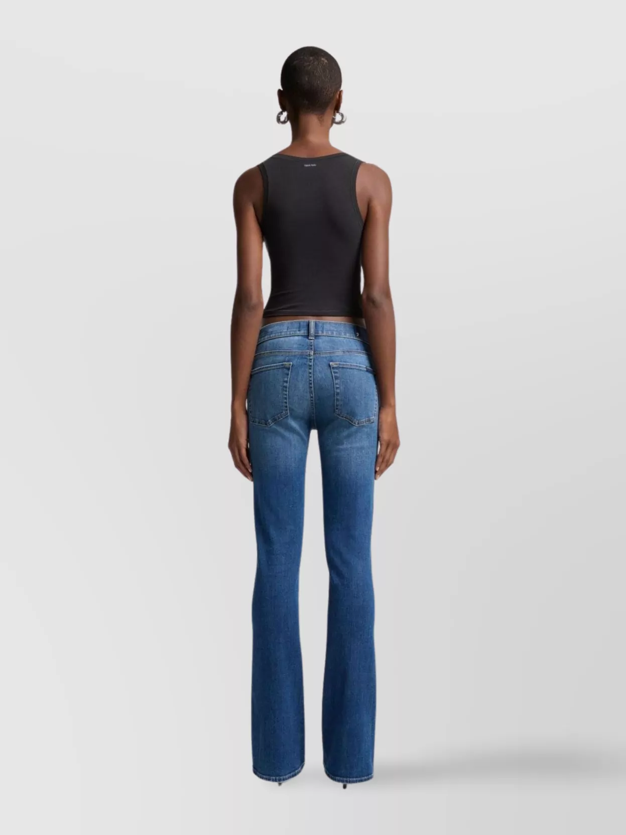 7 For All Mankind Mid Waist Bootcut Jeans In Slim Illusion Denim Clothing In Multi