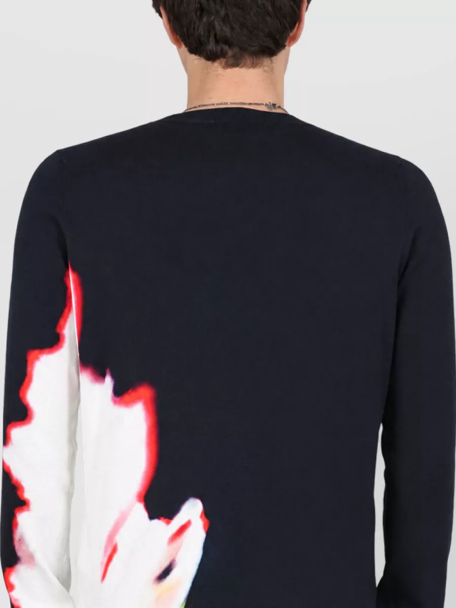 Alexander Mcqueen Solarised Flower Print T-Shirt