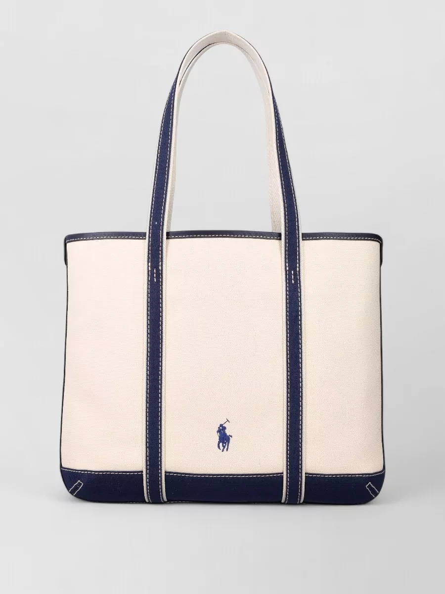 Polo Ralph Lauren Canvas Bear Small Tote Bag