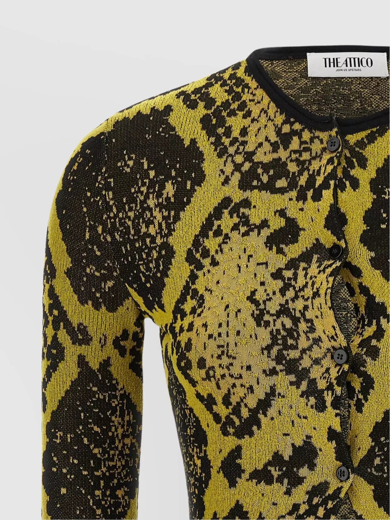 The Attico Python Print Jacquard Cardigan