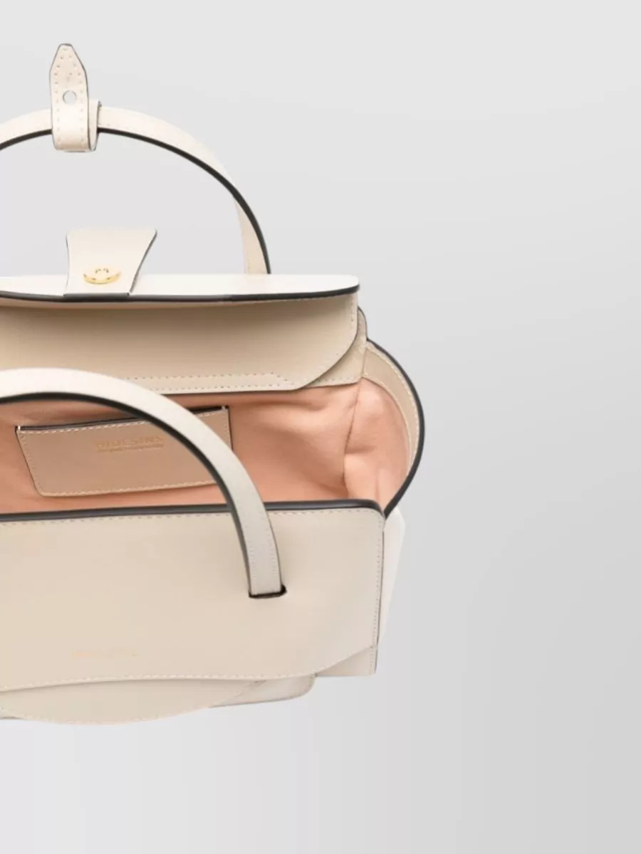 Hidesins Calf Leather Small Flap Tote Bag
