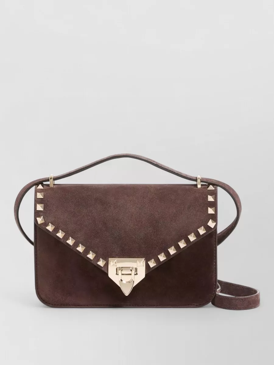 Valentino Garavani rockstud spike suede small crossbody bag