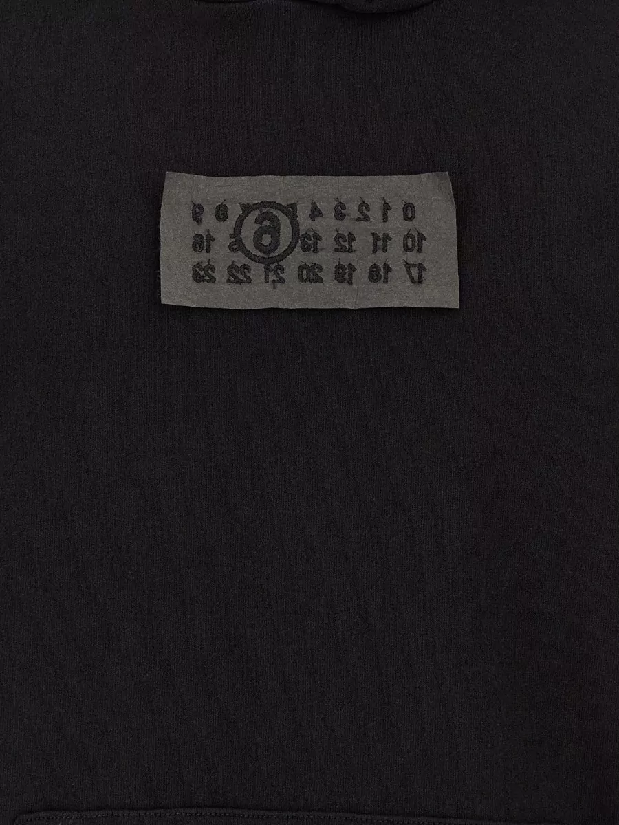 Mm6 Maison Margiela Cotton Logo-Patch Hoodie
