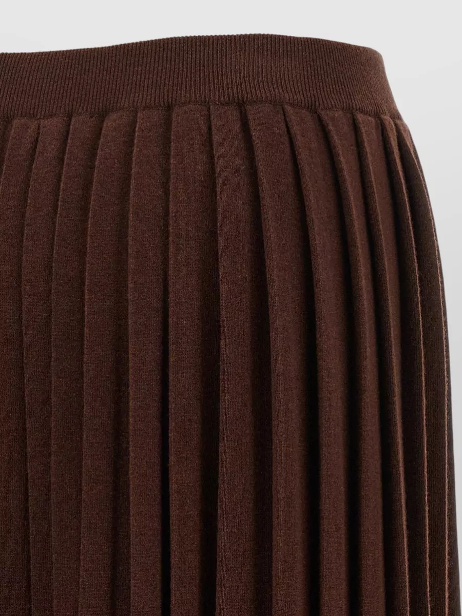 Fabiana Filippi Cashmere Silk Virgin Wool Knitted Pleated Skirt