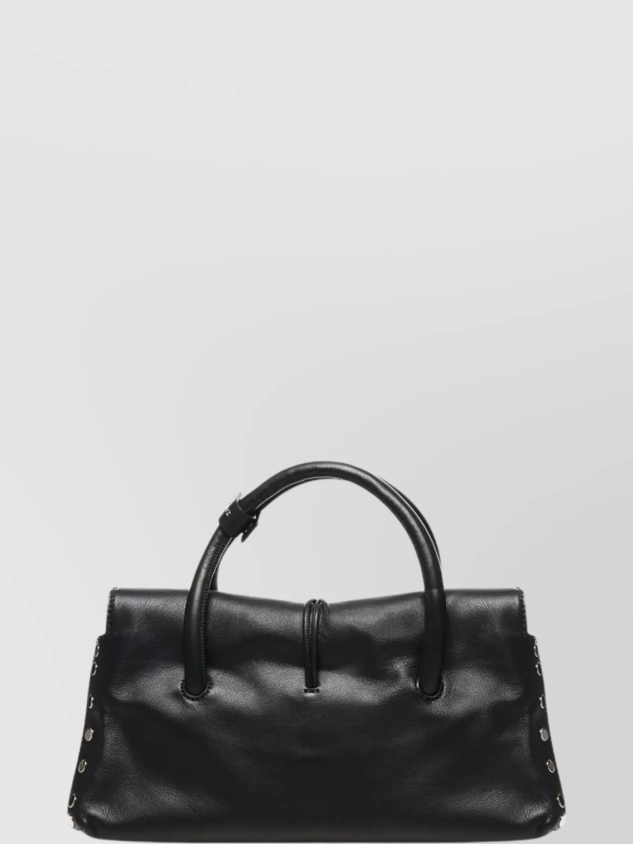 Zanellato Small Leather Tote Bag Studs In Black