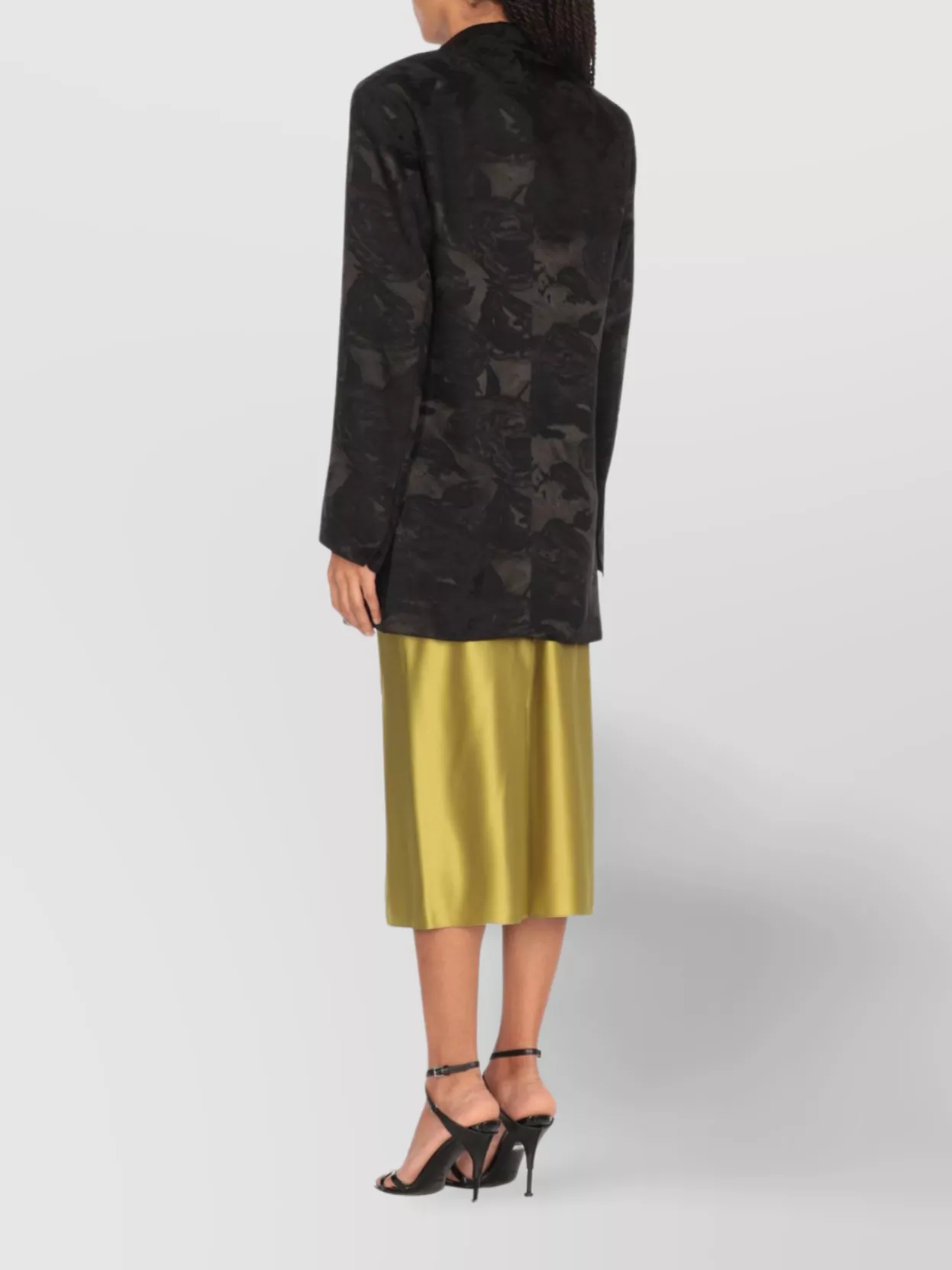 Dries Van Noten Blazer Satin Floral Pattern