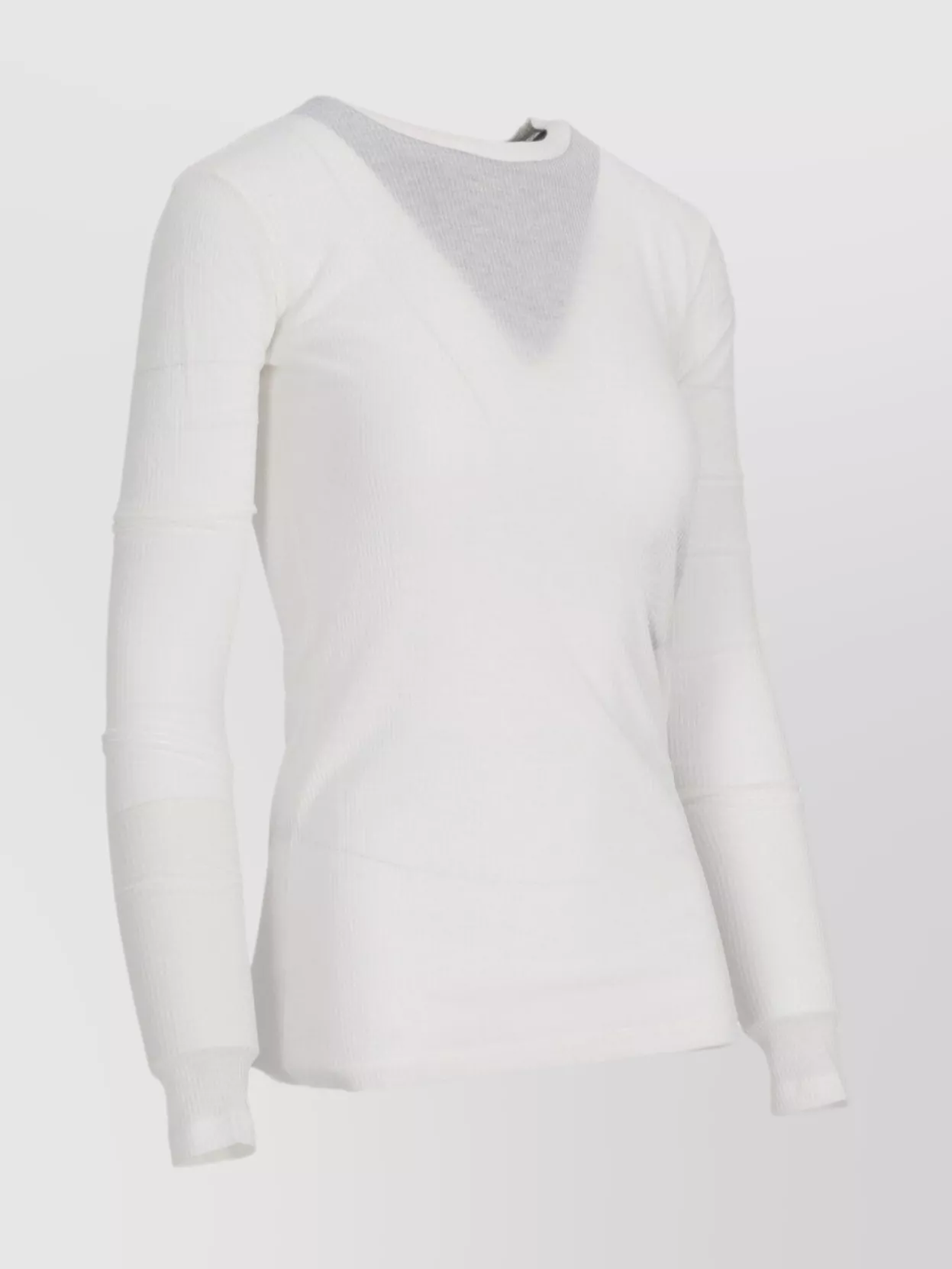 Ann Demeulemeester Slim Fit Long Sleeves T-Shirt Viscose Cotton
