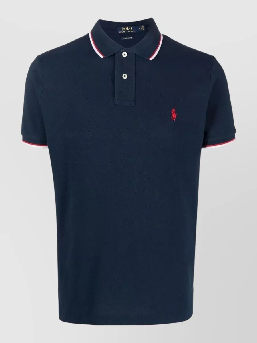 Polo Ralph Lauren Knit Polo Shirt Short Sleeves Contrast Trim