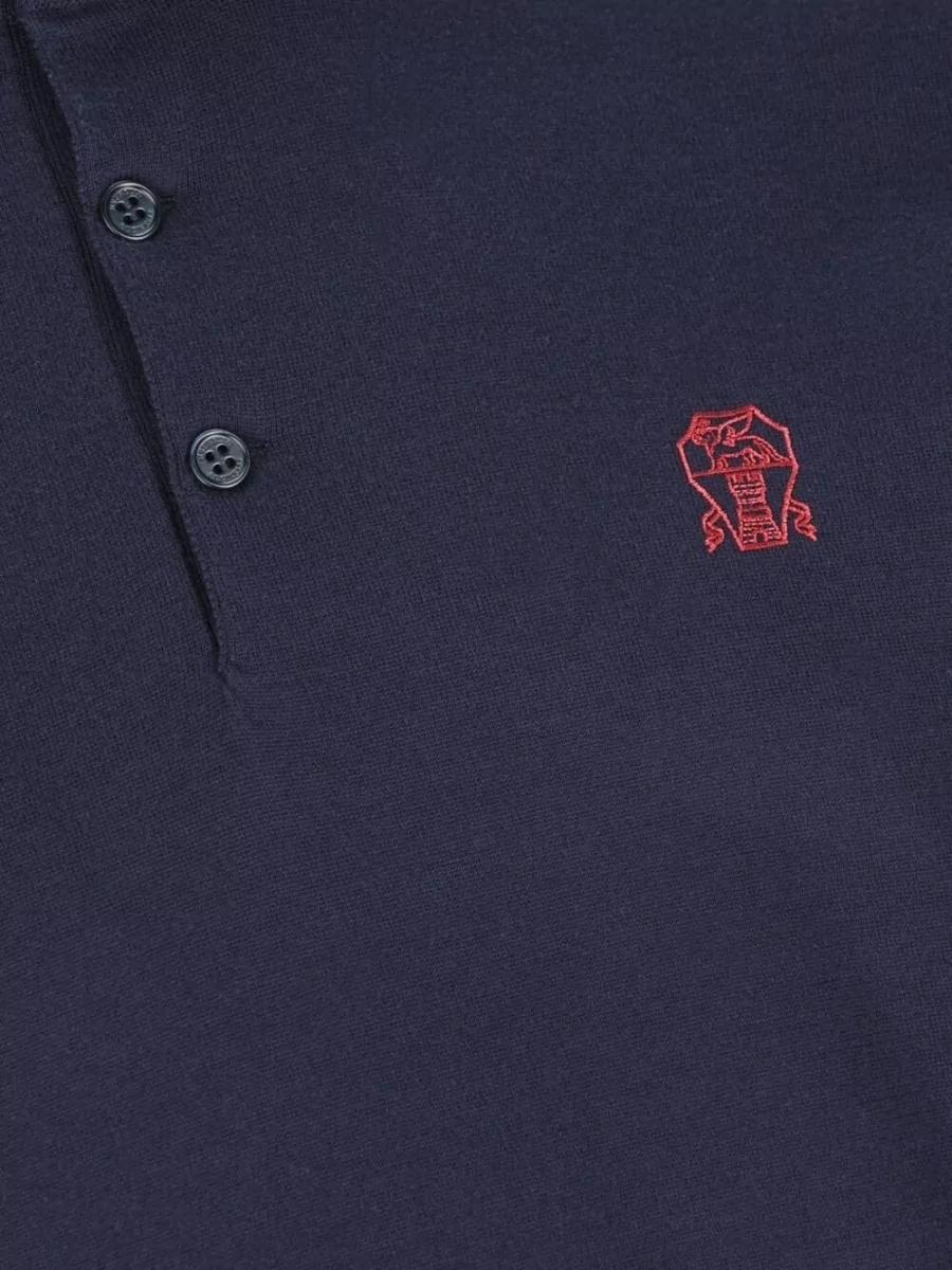 Brunello Cucinelli Cotton Polo Shirt Featuring Logo Design