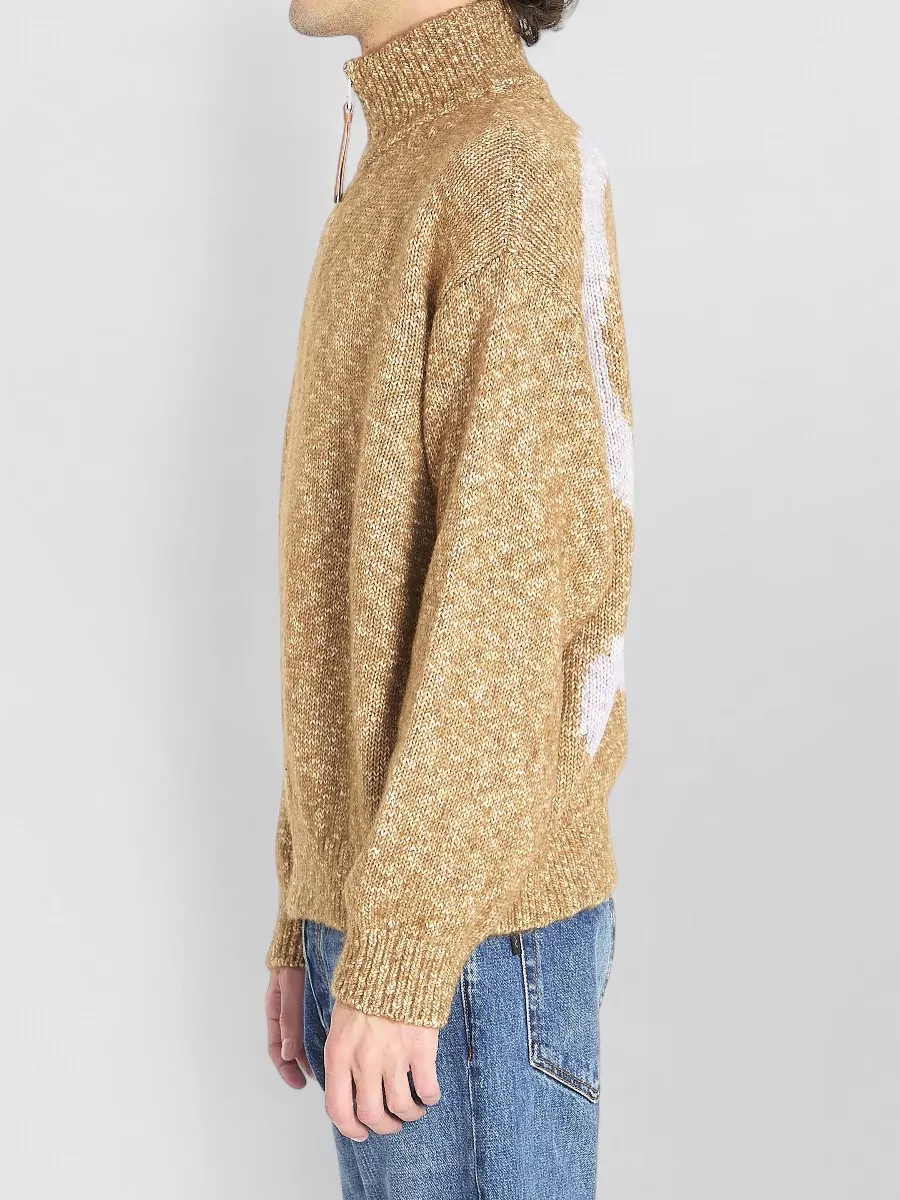 Loewe Zip Front Knitted Cotton Blend Cardigan