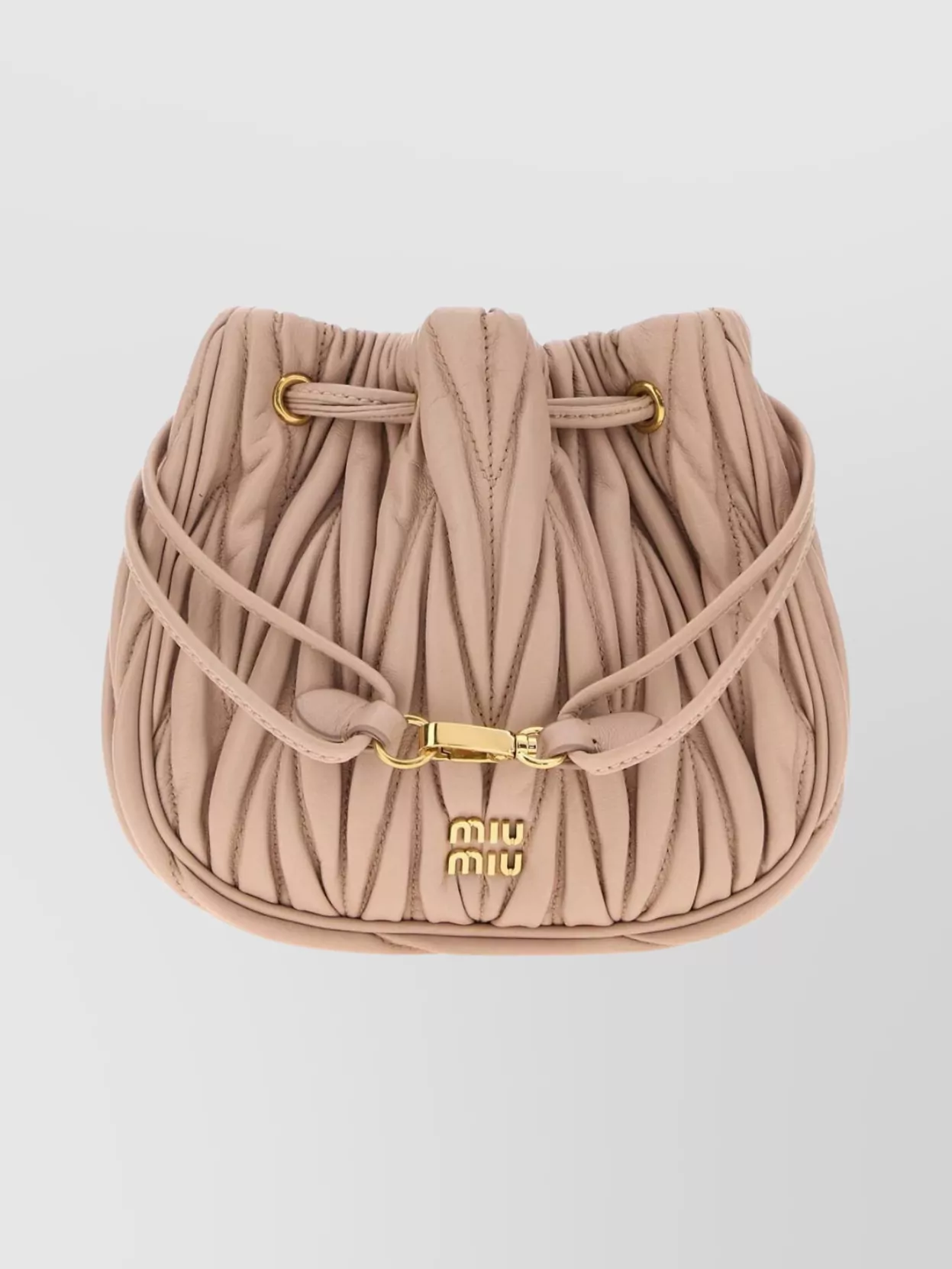Miu Miu Nappa Leather Travel Pouch With Quilted Design