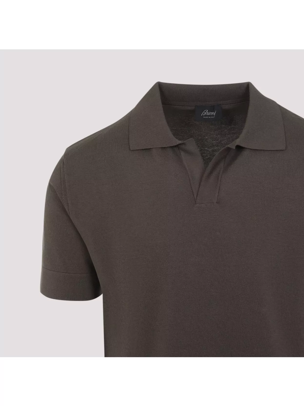 Brioni Cotton And Silk Polo Shirt