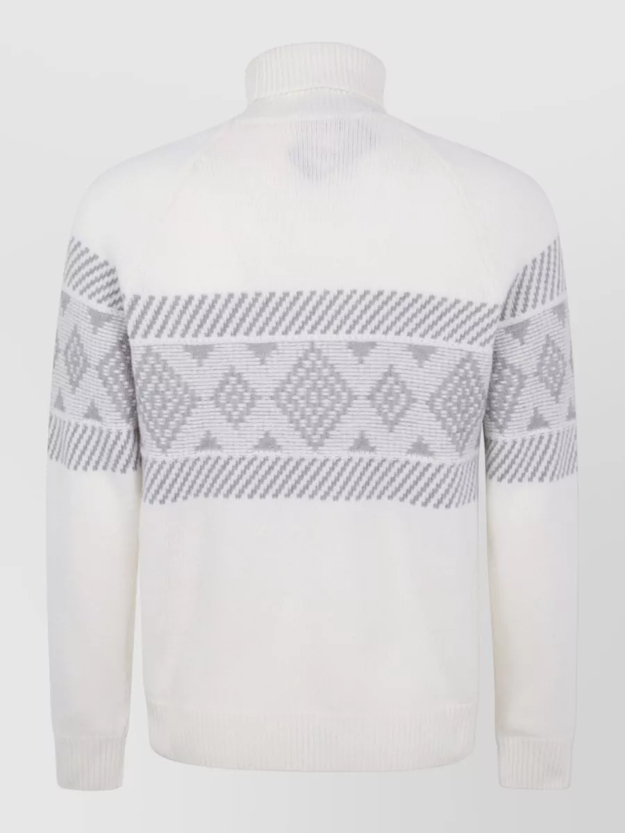 Barba Napoli Wool Embroidered Turtleneck Jumper