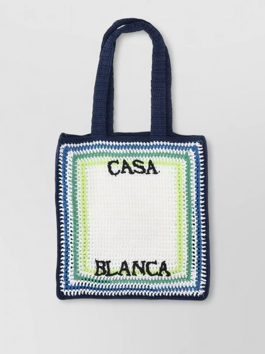 Casablanca striped cotton shoulder bag