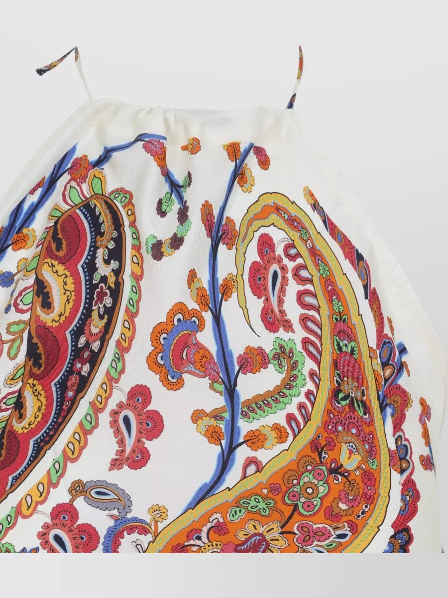 Etro Halterneck Bandana Top Paisley Print