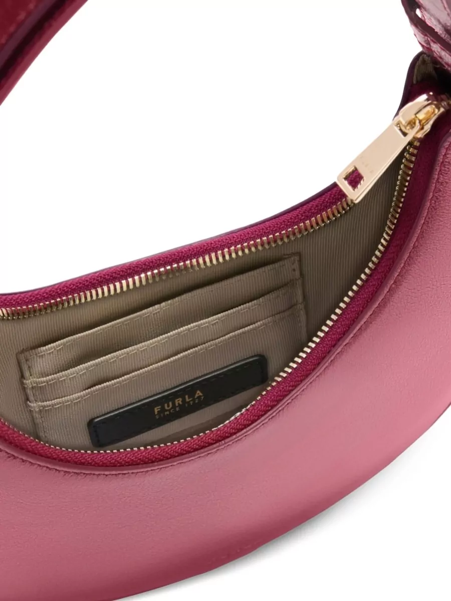Furla Mini Shoulder Bag Adjustable Strap Metallic Finish