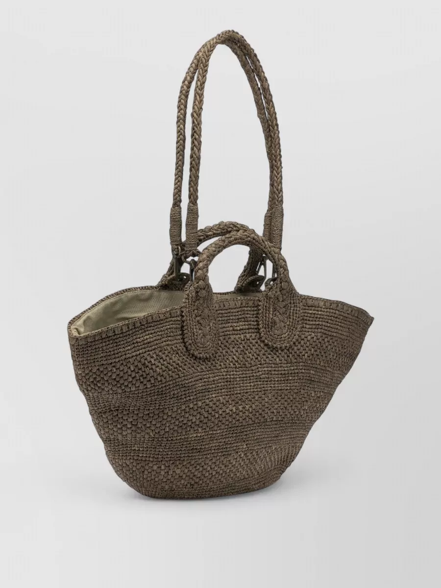 Ibeliv Raffia And Leather Beach Bag