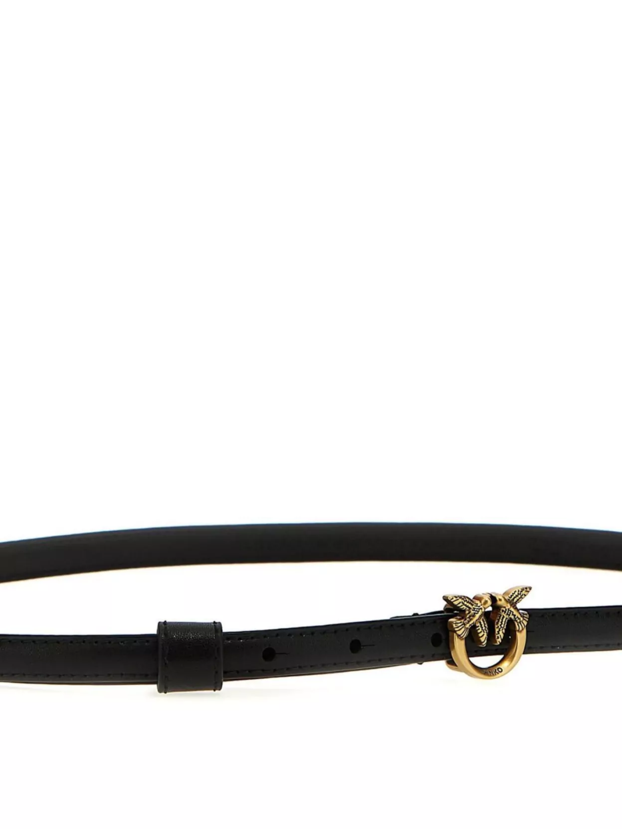 Pinko Ceinture Large Love Birds En Cuir 4cm