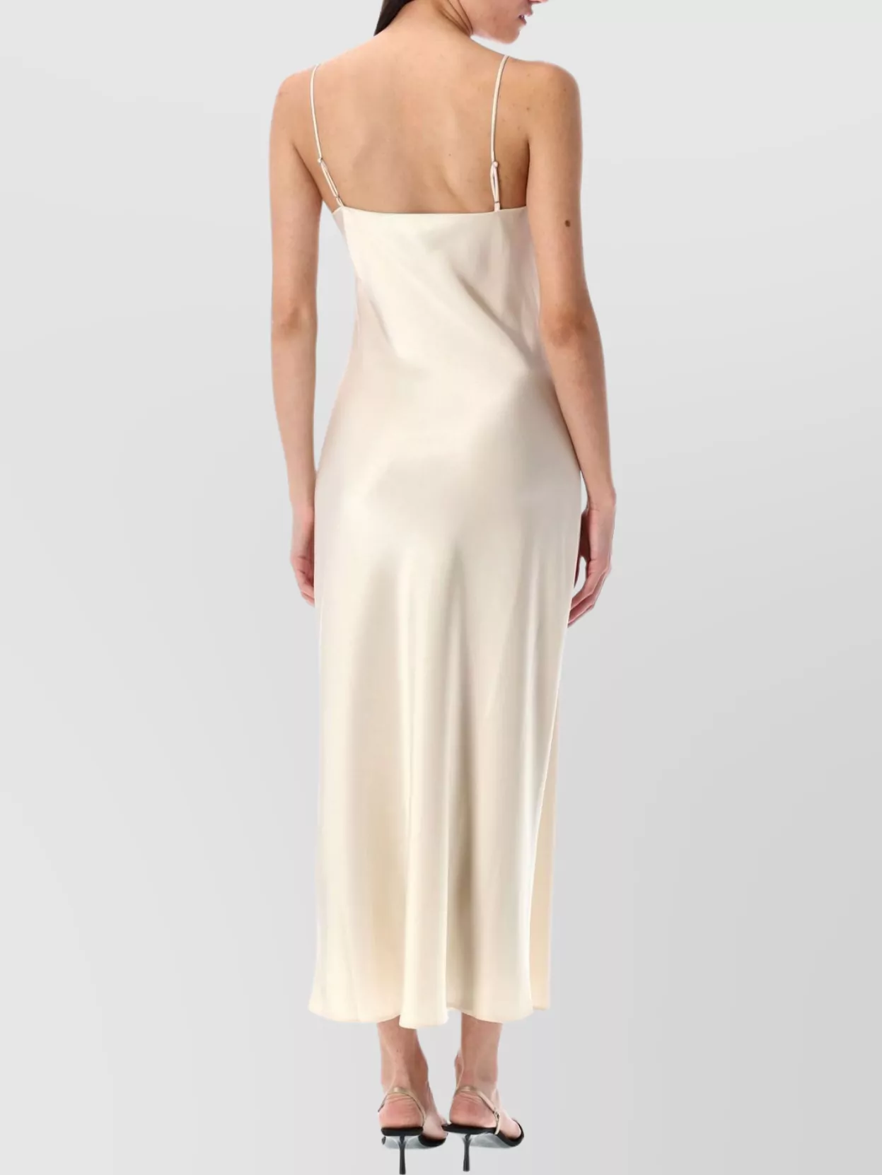 Shop Polo Ralph Lauren Slip Satin Midi Dress
