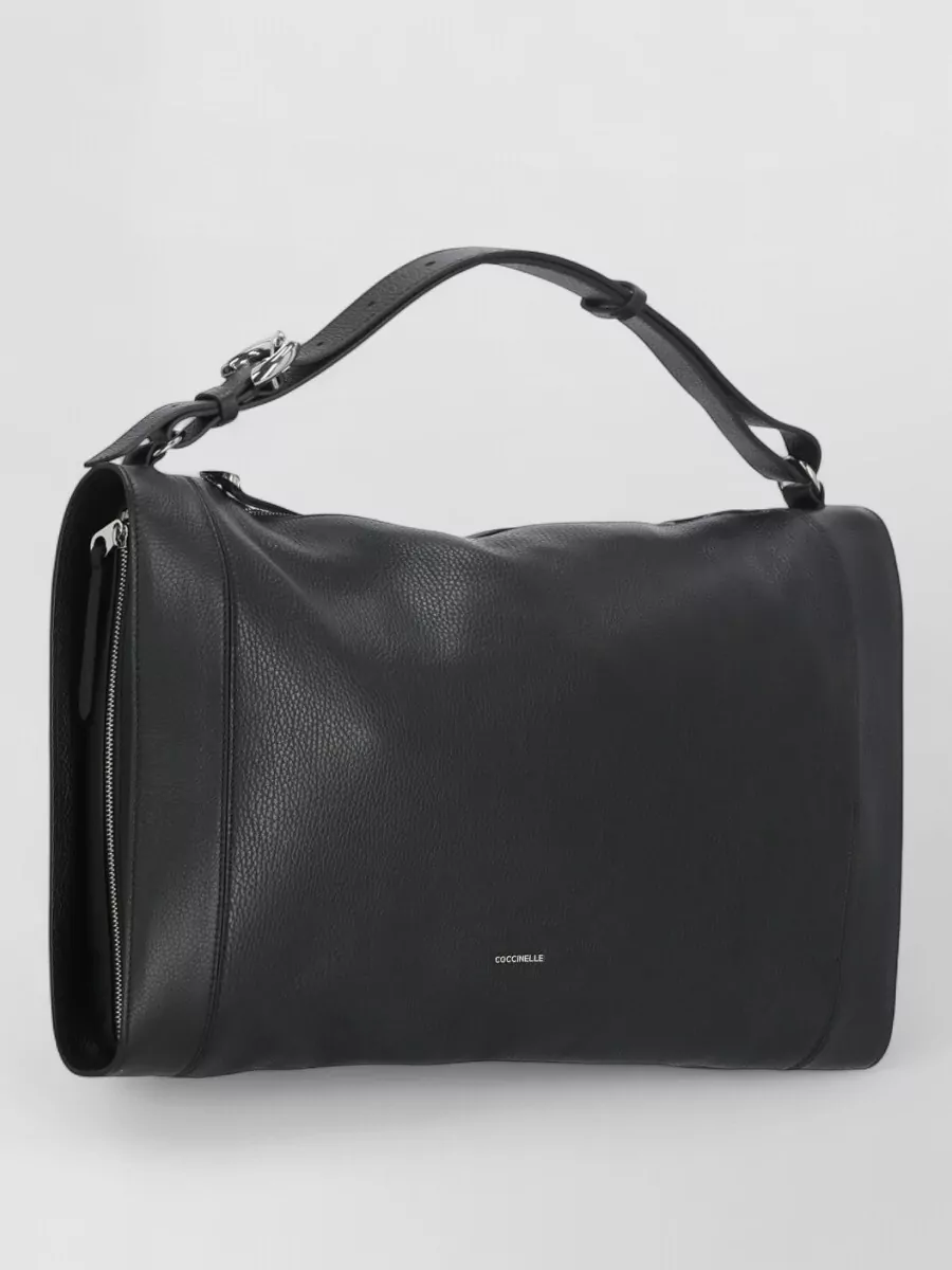 Coccinelle Pebbled Leather Shoulder Bag Adjustable Strap