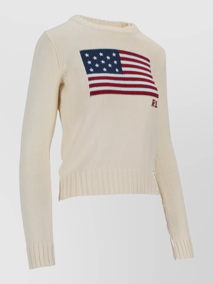 Ralph Lauren American Flag Crew Neck Knit Pullover