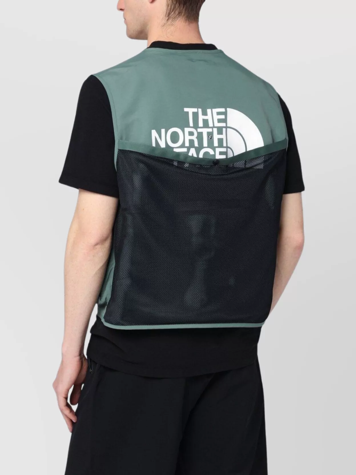 The North Face Nylon Vest With Mesh Back Panel In Green