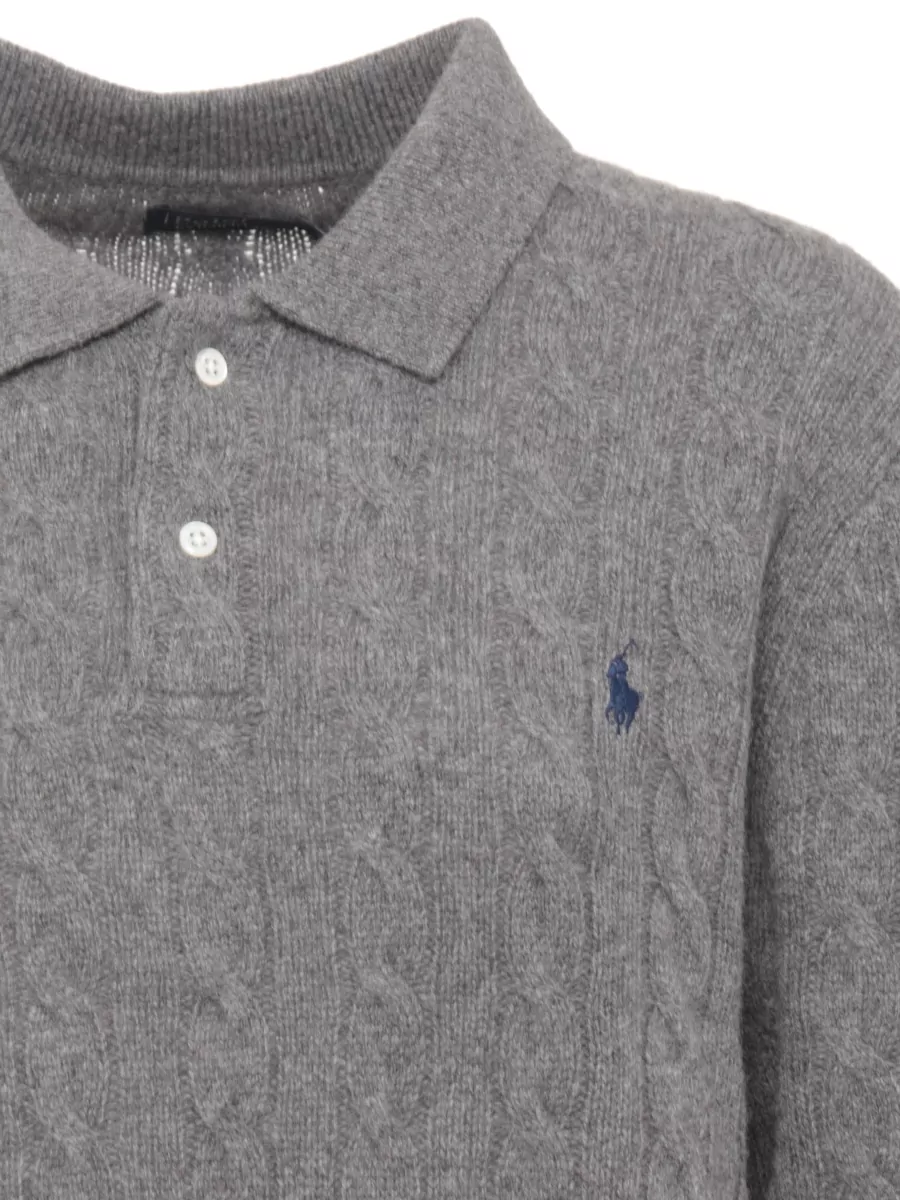 Ralph Lauren Cashmere Wool Long-Sleeve Crewneck Sweater