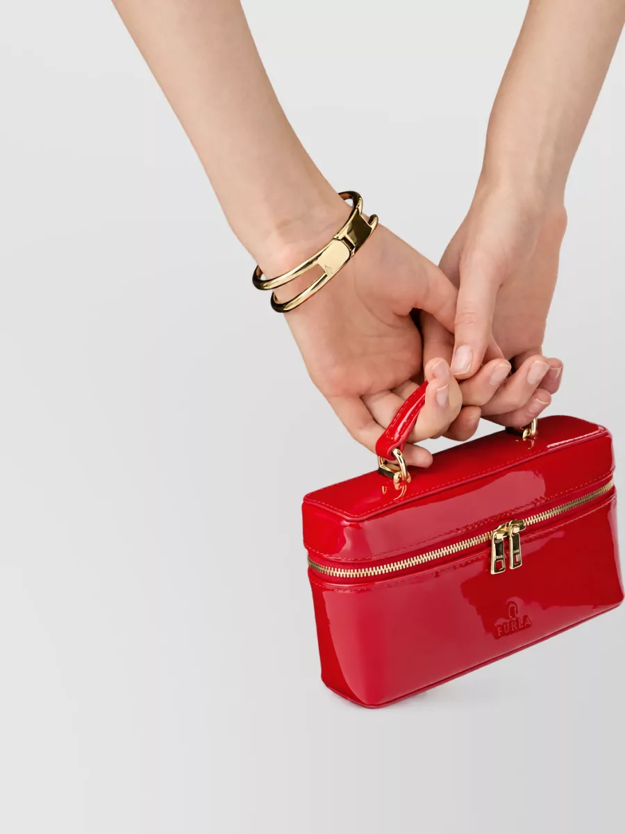 Furla leather clutch bag