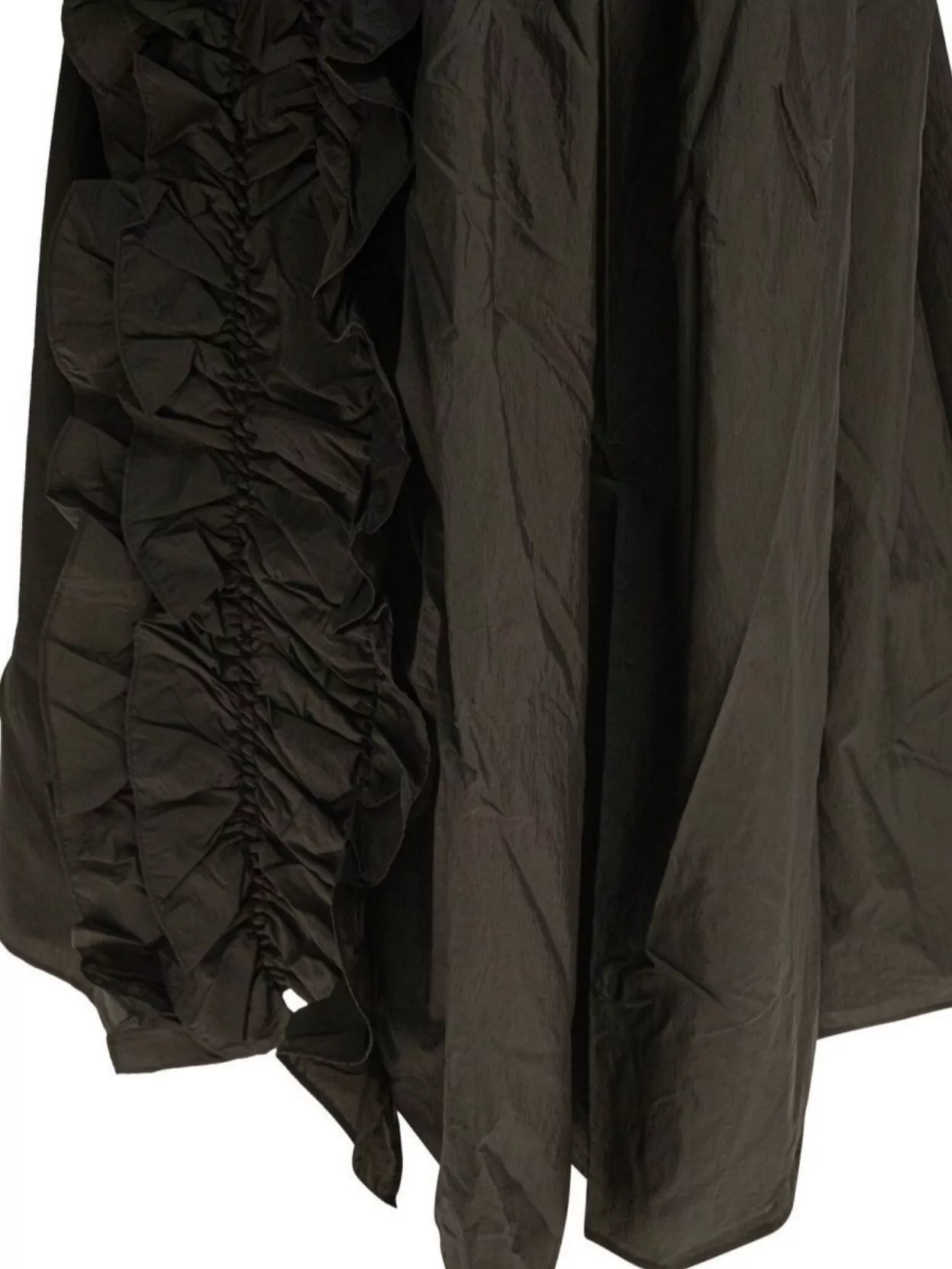 Cecilie Bahnsen Midi Dress Ruched Ruffle Accents