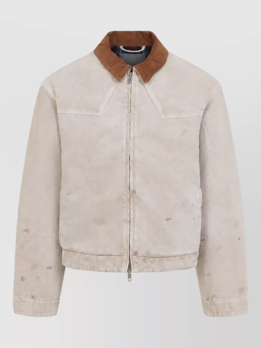 Balenciaga Denim Cropped Single-Breasted Jacket