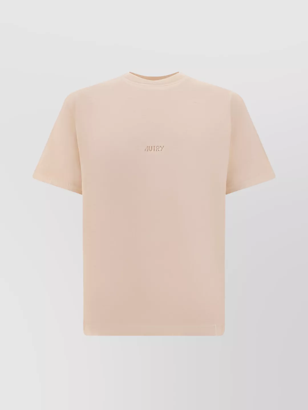 Shop Autry Cotton Crew Neck T-shirt With Straight Hem