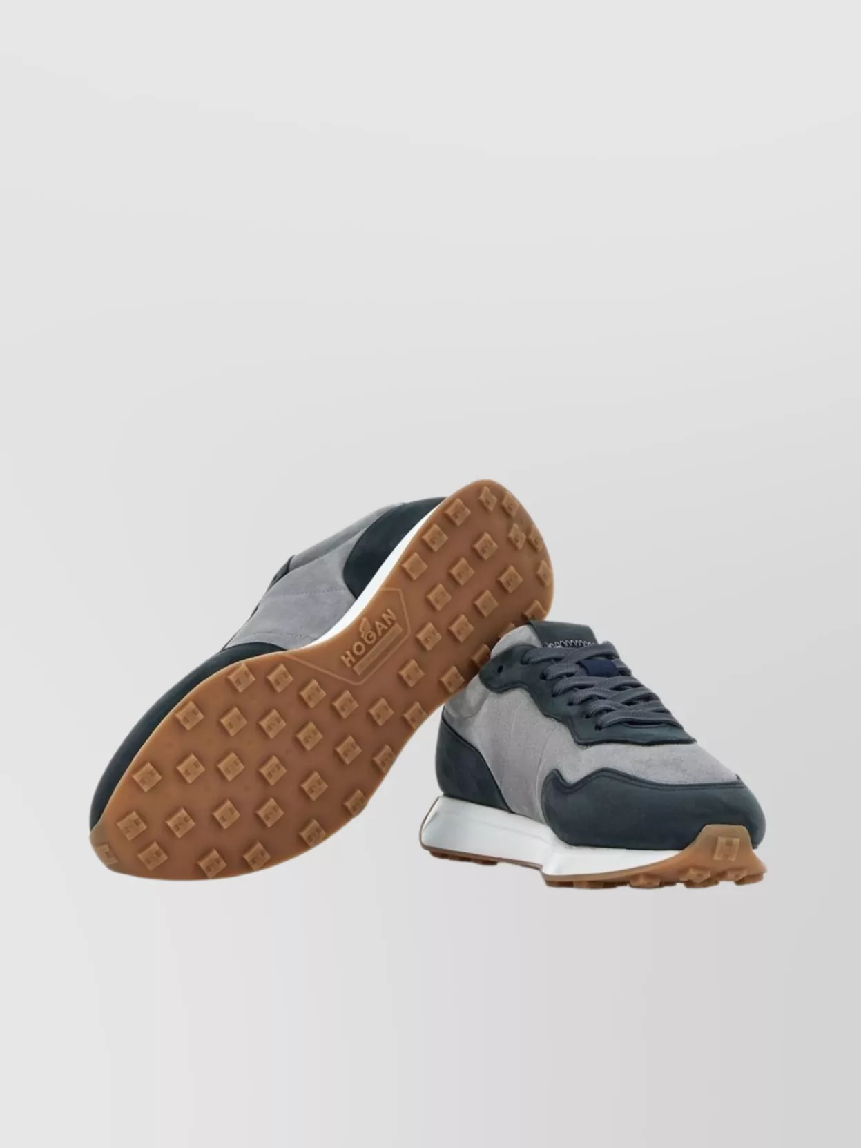 Hogan Leather Sneakers With Suede Panels And Panelled Design