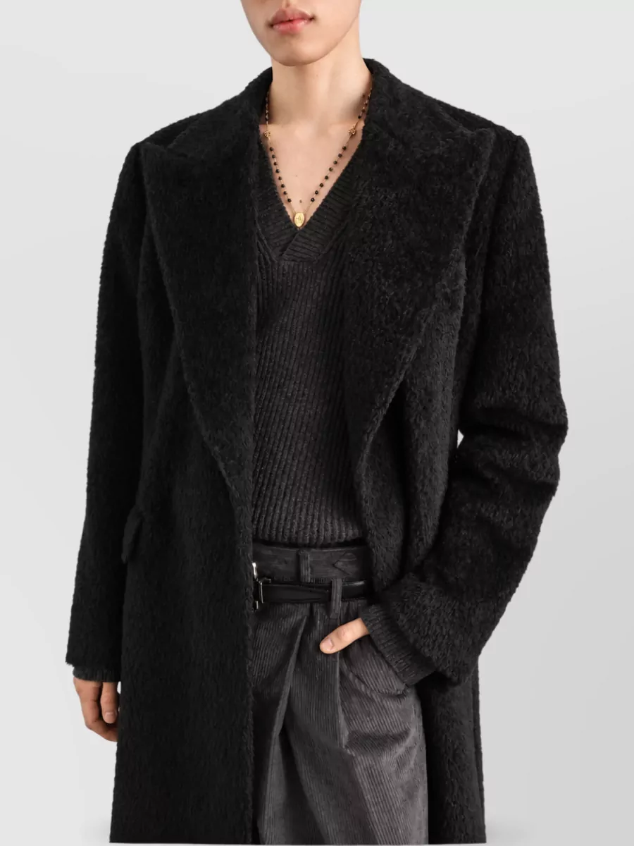 Dolce&Gabbana Alpaca Wool Double-Breasted Belted Coat