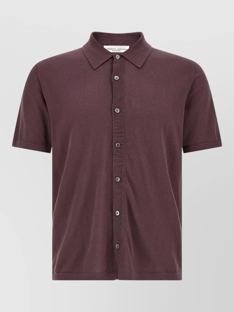 Roberto Collina Knitted Short-Sleeve Polo Shirt