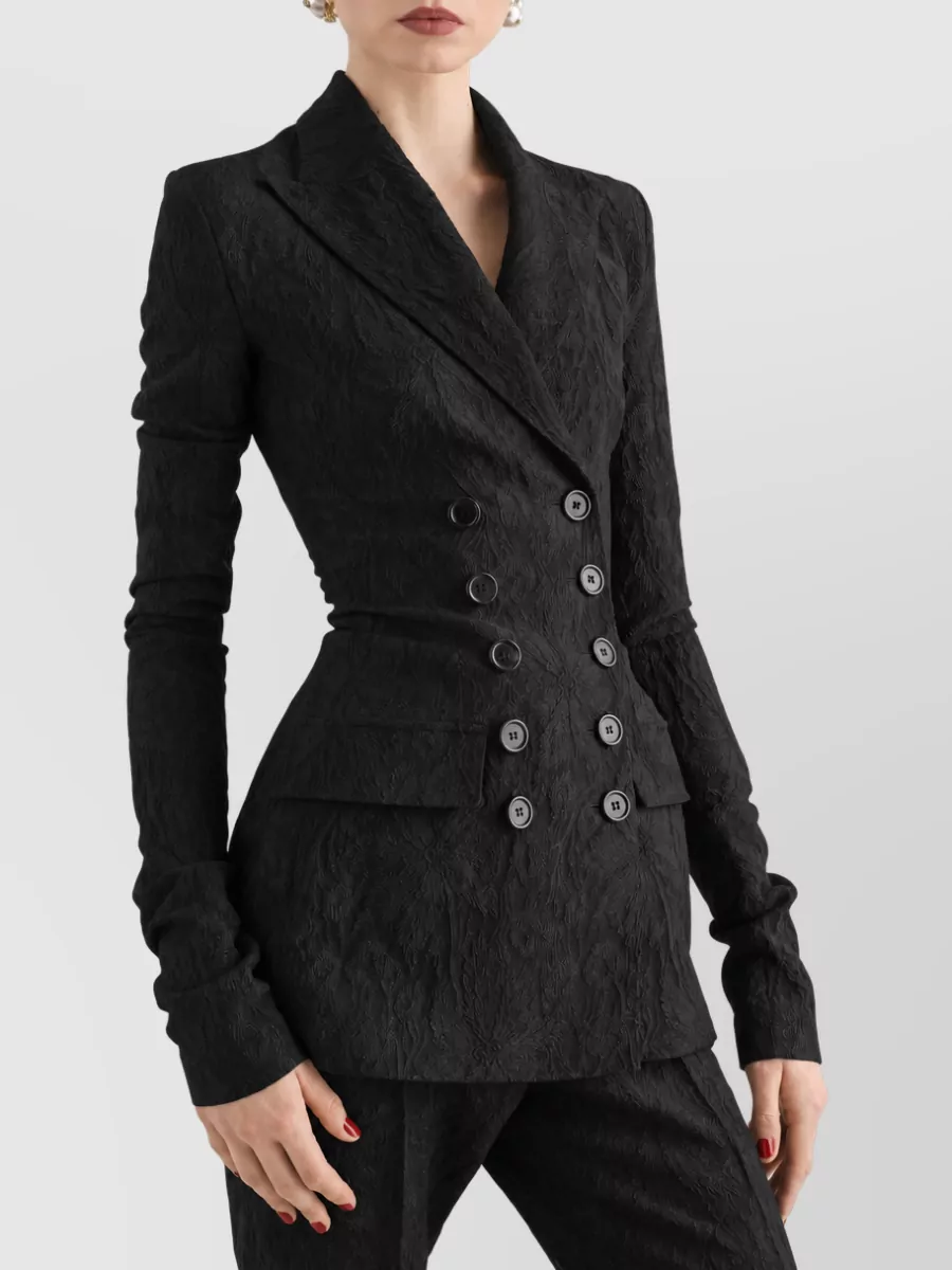 Dolce&Gabbana Floral Brocade Double-Breasted Blazer