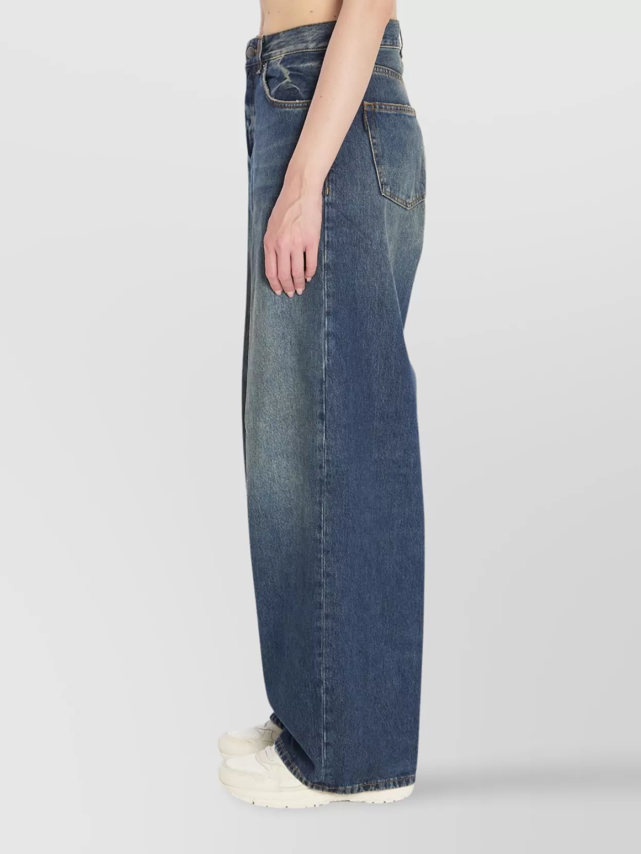 Haikure Relaxed Fit Wide Leg Denim Trousers
