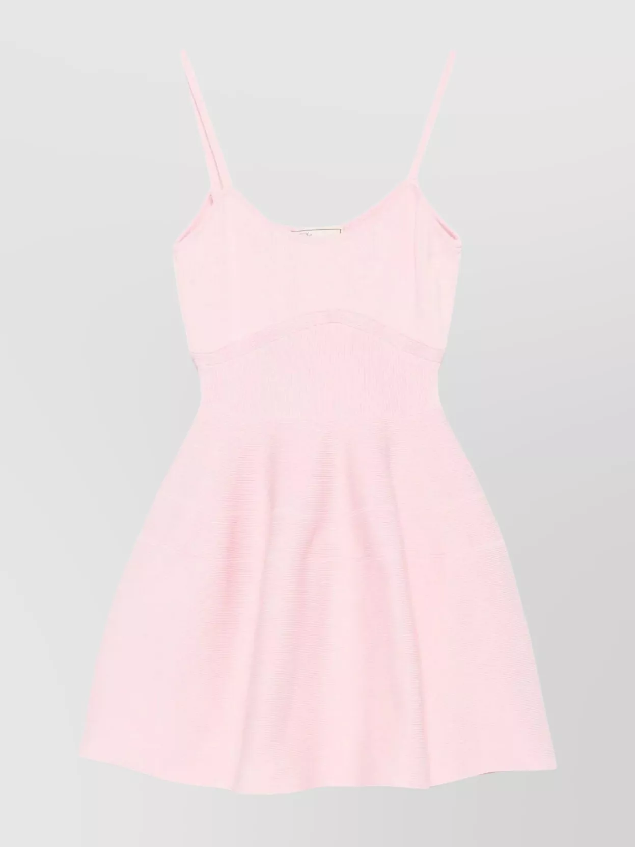 Blumarine Mini Dress Ribbed Texture Sleeveless Silhouette