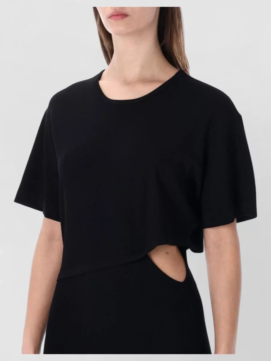 The Garment Viscose Cutout Knit Midi Dress