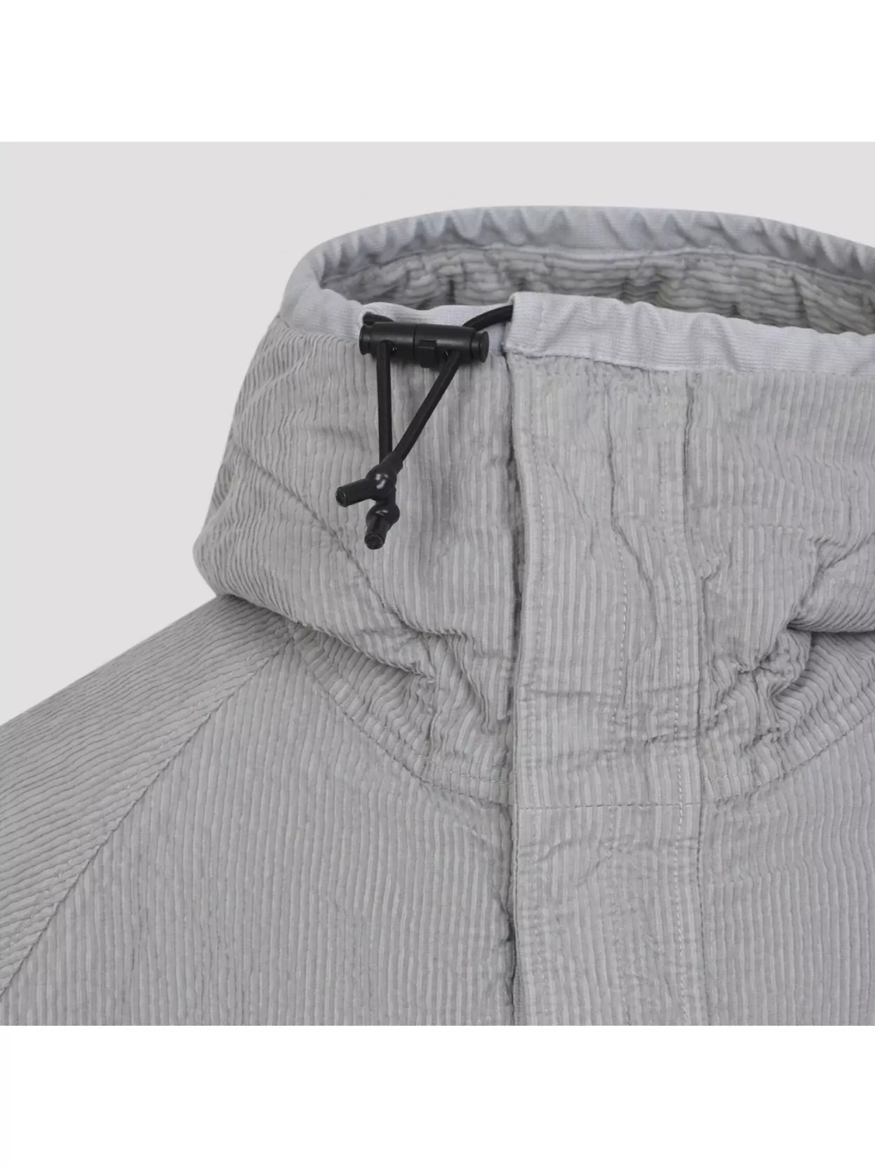 Stone Island Lightweight Grey Jacket With Textured Fabric In Blue