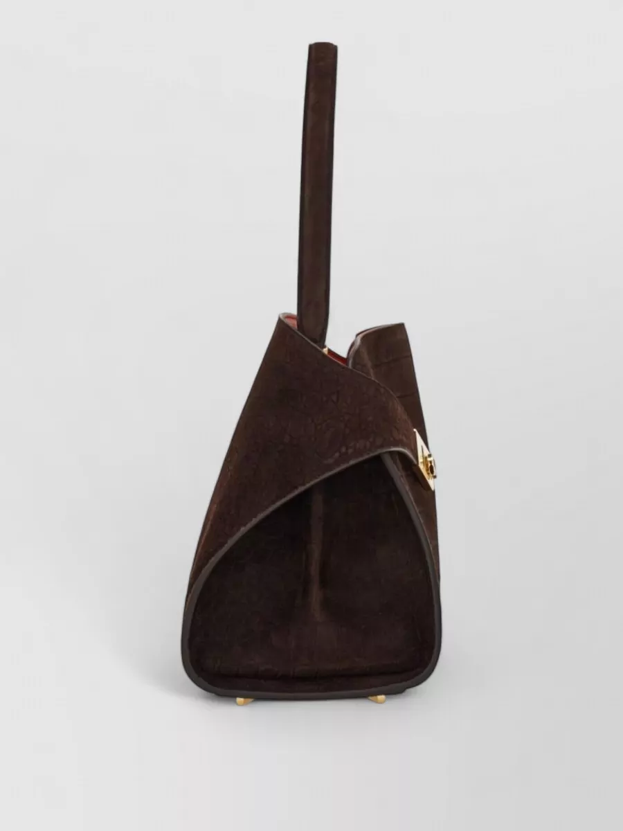 Ferragamo The Hug Bag Small Suede Leather Tote Bag