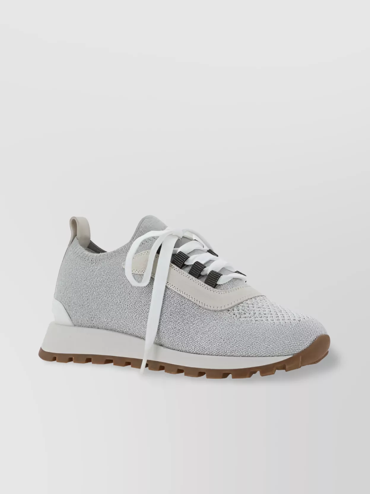 Shop Brunello Cucinelli Cotton Sneakers Contrast Detailing